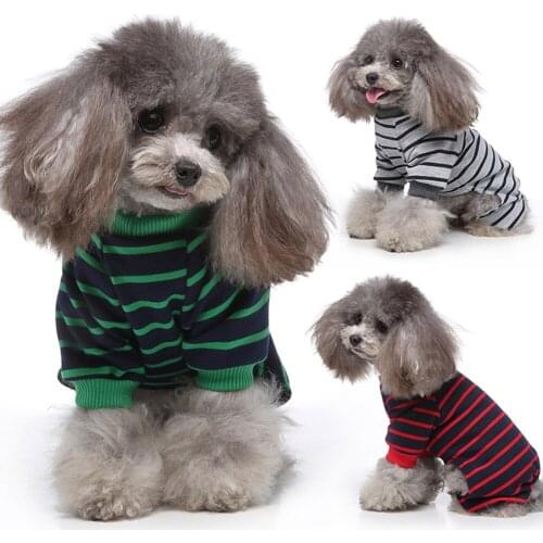 Striped Dogs Clothes Pet Pajamas Clothing ​Small Dogs Kitten Overall Suit Puppy Jumpsuit Chihuahua Sleeping Wear Pet Outfits