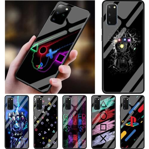 Hot game PlayStation ps5 Glass Phone Case for Samsung Galaxy S21 S20 FE Note 10 Lite S10 S9 S8 Plus 20 Ultra 9 S10e Cover