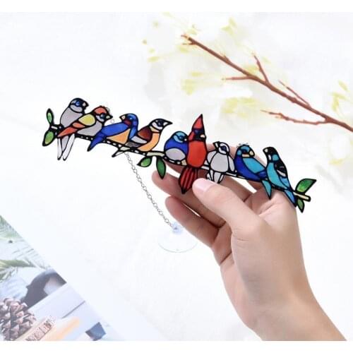 Simple Style Cartoon Birds Ornaments Window Wall Pendant Fine Workmanship Home Room Bedroom Decoration Housewarming Gifts
