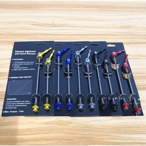 Mtb Road Bike Cycling Lever Skewers Titanium Alloy Quick Release Hub MTB Bike Cycling Lever Skewer Bicycle Wheel Hub Skewers
