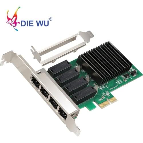 PCI-E PCI Express Network card 4 RJ45 port 4 port gigabit network card realtek 8111H TXA066 win 7 laptop ethernet