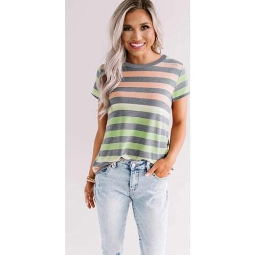 Setiadia Womens Striped T-shirts