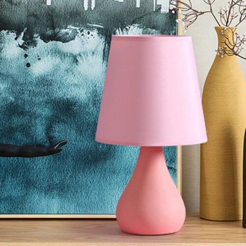 Modern Small Pink Table Lamps for Living Room Bedroom Ceramic Desk Lamp Bedside Stand Light Fixtures Reading Study Book Lights