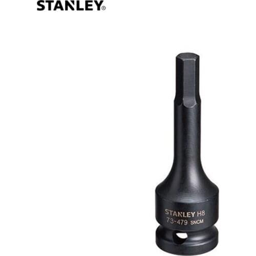 Stanley 1-Piece 1/2 in. drive metric deep impact hex bit socket H5 H6 H8 H10 H14 hexagon wrench head Cr-Mo steel pneumatic tools