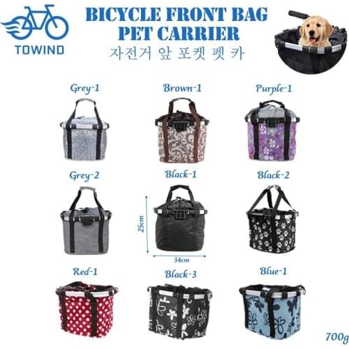 Bicycle Basket Pouch Mtb Bike Bags Bicycle Front Bag Pet Carrier Cycling Top Tube Frame Front Carrier Bag Aluminum Alloy