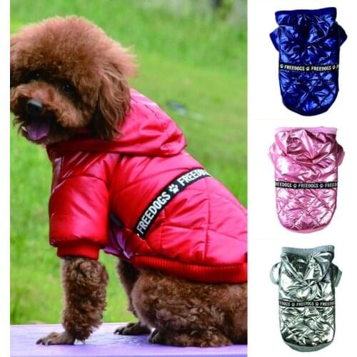 Warm Pet Hooded Clothing for Puppy Dogs Warm Windproof Waterproof Pet Labrador French Bulldog Padded Coat Pet Dog Clothing