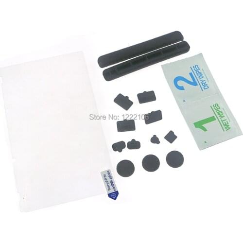 20sets Dust proof Protective Kit For Switch Console Silicone Plug Ultra Tempered Toughened Glass Screen Film Game Accessories