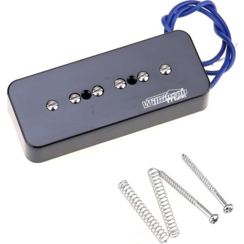 Wilkinson Low Gauss Iconic Sound Ceramic P90 Soapbar Single Coil Bridge Pickup for SG/LP Electric Guitar, Black