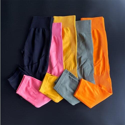 Women Yoga Pants Sports Running Sportswear Stretchy Fitness Leggings Seamless Tummy Control Gym Compression Tights Pants