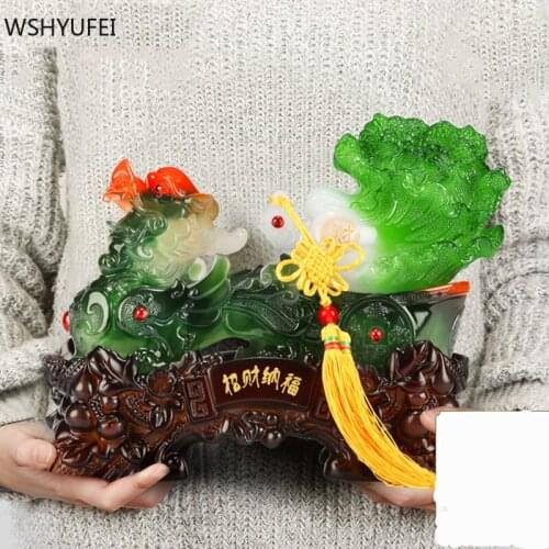 Traditional Resin Golden Toad Home Ornaments Living Room Study Auspicious Decoration Office Desktop Shop Opening Decor Gift