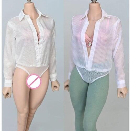 1/6 One-piece Translucent Shirt Clothes Fit 12'' PH TBL Female Action Figure Toy