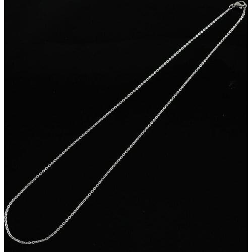 20Pcs 316 Stainless Steel Cross Chain Necklaces with Lobster Clasps Stainless Steel Color For Necklace Making, 20"(50.8cm)