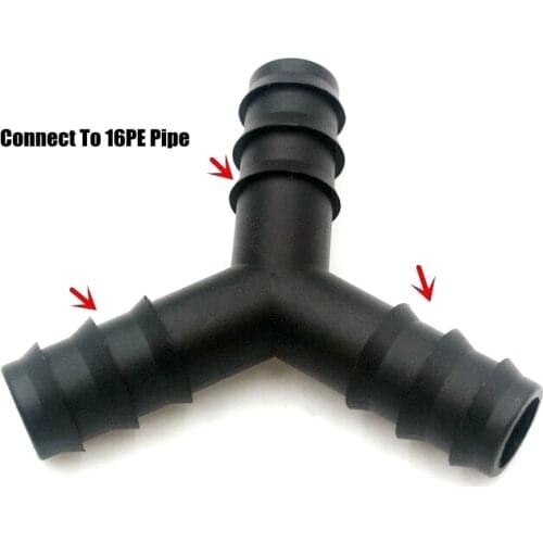 30pcs Y-type 16mm PE Pipe Tee Connector Agriculture Irrigation Tube Connector Fittings Three-Way Garden Watering Hose Splitters