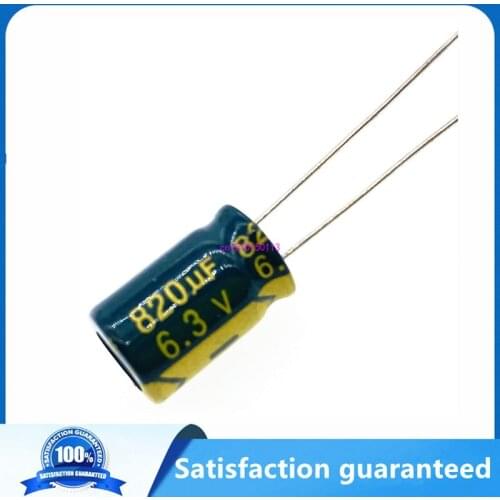5pcs/lot 6.3v 820UF 8*12 Low ESR / Impedance high frequency aluminum electrolytic capacitor 820UF 6.3v 820UF 20