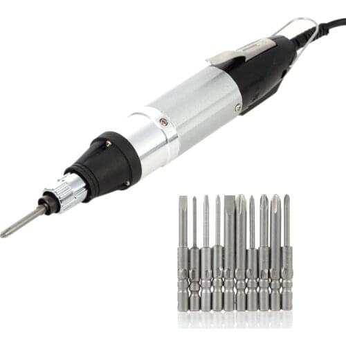 AC110V-220V Powered Electric Screwdriver with 10pcs Bits Stepless Speed Regulation High Quality Repair Tool