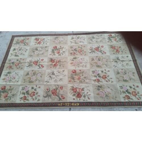 Free shipping 10K 6'x9' needlepoint rugs 100% New Zealand wool rugs handmade rugs carpets for home decoration