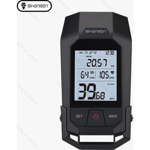 Shanren Wireless Cycling Odometer Bicycle Computer Road Mtb Bike Race Watch Speed Cadence Heart Rate Sensor Power Meter BLE Lamp