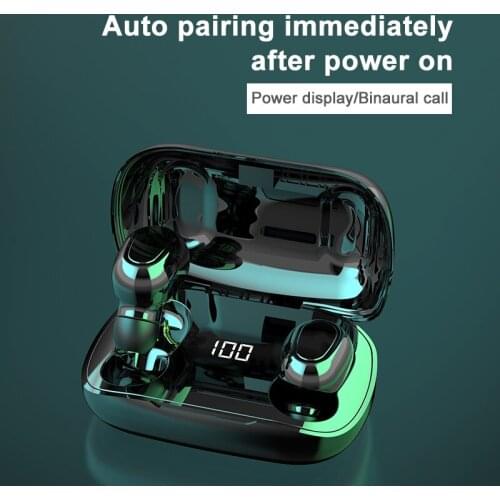 Bluetooth 5.0 Wireless TWS Wireless Earphone Headphone LED Display Denoise Power Headset With Microphone For Samsung Phone XG-7