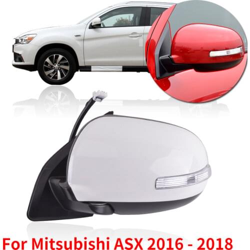 CAPQX 9Pins Auto Outer Rearview Mirror Side Rear view mirror With Electric Folding Heating For Mitsubishi ASX 2016 2017 2018