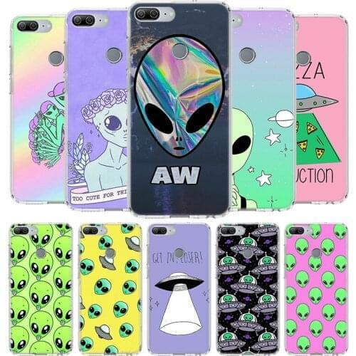 Alien Believe UFO ET Cover Phone Case for Huawei Y9 Y5 Y6 Y7 2019 Honor 9 10 Lite 9X 8X 8A 8S 7X 7A 20 10i V30 Nova 6E Coque