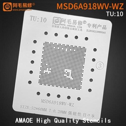 For LCD TV CPU BGA Stencil MSD6A918WV-W2 Chipset Reballing IC Pins Square Hole Soldering Tin Plant Net Heating Template