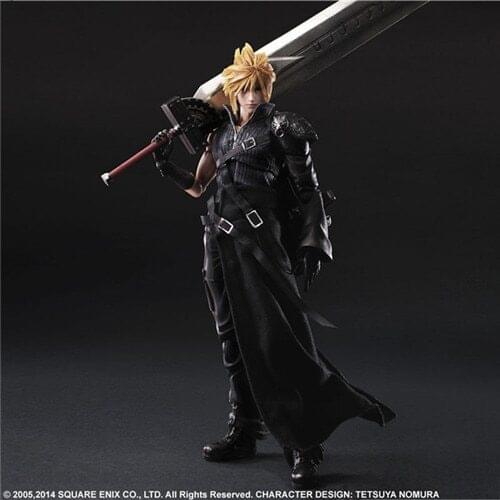 Play Arts Final PA Fantasy VII NO.1 Cloud Strife 27.7CM Anime PVC Action Figure Model Collection Toys Decoration Doll Brinquedos