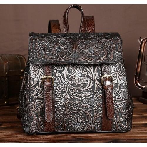 Classic Multi-Function Luxury Backpack Fashion Institute Wind Flower Leisure New Brand Summer New High Quality Womens Backpack