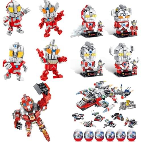 Ultraman Big Building Block Full Ultraman Micro Building Block Toys Assemble Anime Collectible Model Toys Figures