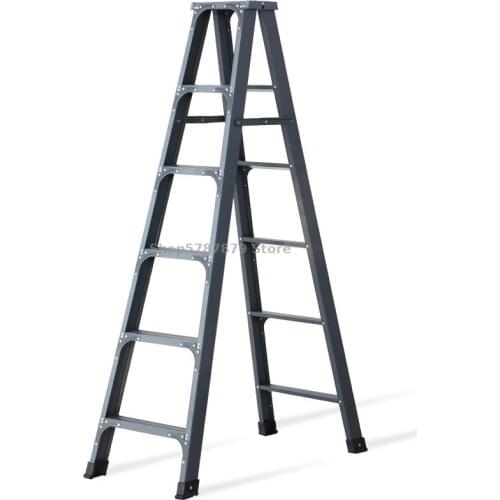 Household Ladder Aluminum Alloy Herringbone Ladder Widened And Thickened Multifunctional Engineering Double Side Folding Telesco