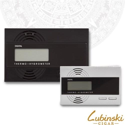 LUBINSKI Professional Digital LCD Cigar Humidor Hygrometer Thermometer Electronic Humidity Temperature Tester For COHIBA
