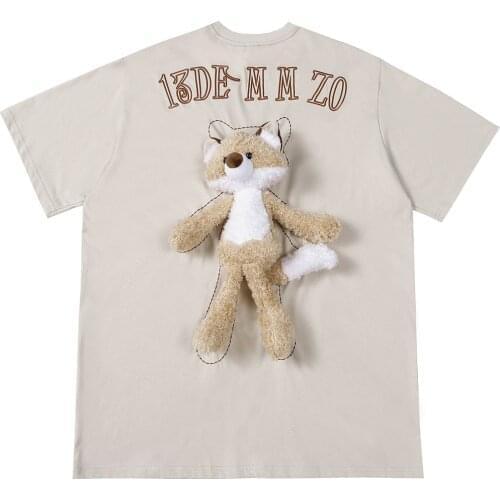 New Summer Ladies Leisure Dolls Fox Sheep Decoration Comfortable Cotton T-Shirt