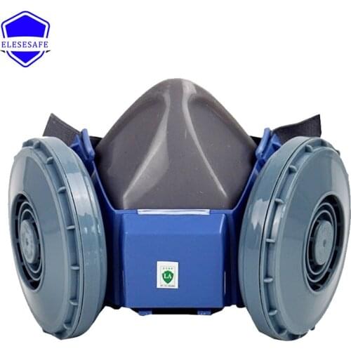 NEW Half Face Dust Mask Silica Gel Respirator Dual Cotton Filters For Painting Spraying Welding Work Safety Protection