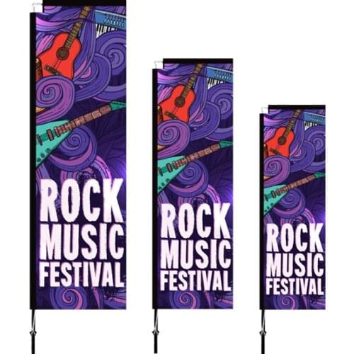 Beach Flag Rectangle Feather Outdoor Advertising Double Side Printed Flag banner teardop flag banner