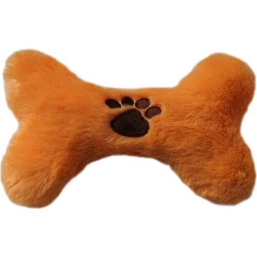 Plush Pets Dog Sound Toys Bone Shape Puppy Chew Squeaker Squeaky Toy Interesting Toys