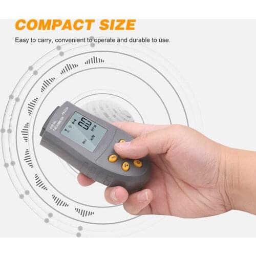 Portable Digital Laser Tachometer with Laser Manual/Automatic Measurement Speedometer LCD Display Digital Tachometer HS2234