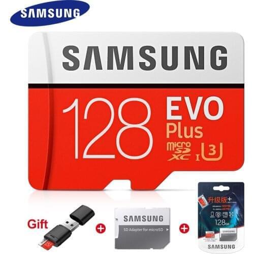 SAMSUNG micro sd card EVO Plus 128GB memory card C10 UHS-I 100MB/s 64GB 256GB cartao de memoria Microsd SD/TF Card 100% Original