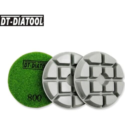 DT-DIATOOL 3pcs Diamond Concrete Polishing Pads Renew Floor Resin Bond Sanding Discs Repairing For concrete Floor Dia 80mm/3"