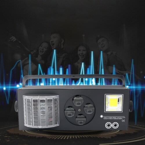Disco Light DJ LED Laser Projector Gobo Flash Strobe Laser 4IN1 effects stage lighting DMX Bar nightclub music party lights