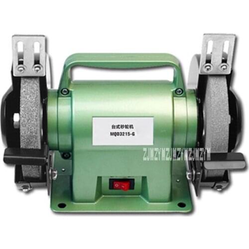 MQD3215-G Bench Grinder Multi-function Electric Knife Sharpener Small Bench Polishing Grinding Wheel Machine 220V 200W 3000r/min