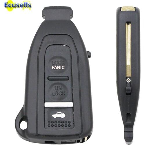 3 Buttons Smart Prox Remote Key Shell Case Fob with Uncut Blade For Lexus LS430 2002 2003 2004 2005 2006