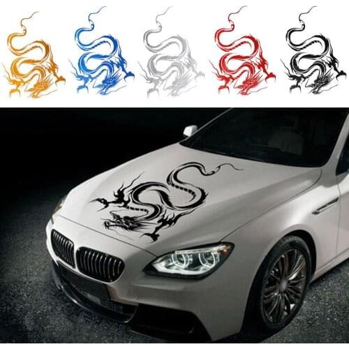 Car Hood Body Vinyl Graphic Wrap Decal Dragon Sticker on Car Racing Sport Reflect Vinyl Decal Personality Waterproof Accessorie