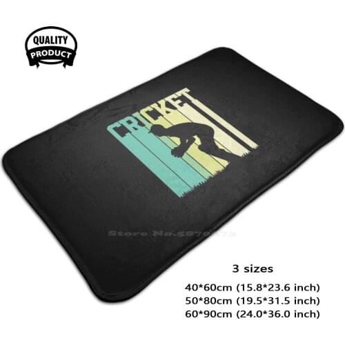 Vintage Retro Cricket 3 Sizes Home Rug Room Carpet Cricket Sport Cricket Cricket Team Cricket Friend Cricket Game Cricket Mom