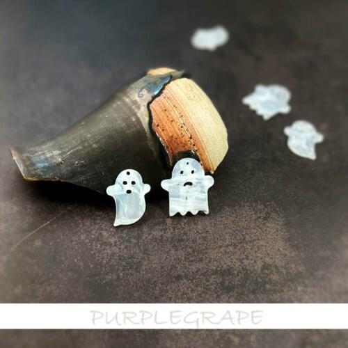 Fun cartoon funny Halloween little ghost homemade gift DIY earring key pendant material