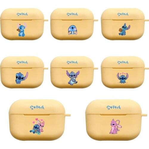 Yellow Silicone Case for AirPods Pro Bluetooth EarPods Cover Stich Disney Cartoon Cute