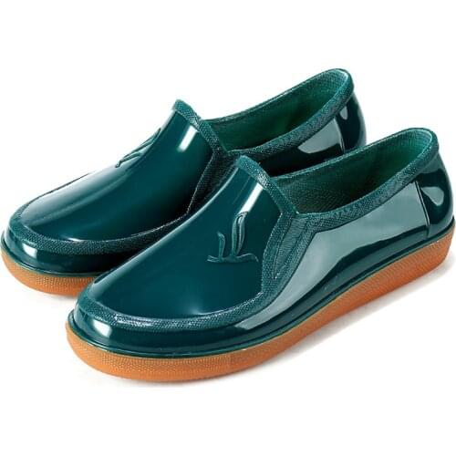 Rain Boots Winter Women Rainboots Non-slip Shallow Rain Shoes Casual Girl Waterproof Galoshes Rubber Light Garden Work Shoes