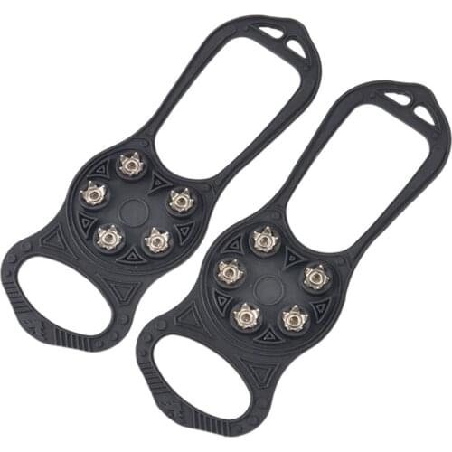 1 Pair Snow Non Slip Walking 5 Teeth Outdoor Skiing Hiking Climbing Universal Ice Gripper Crampons Safe Wear-resistant