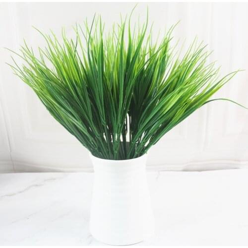 1PC Artificial Plastic 7 Branches Grass Plant Fake Flower Wedding Flower Arrangement Christmas Home Decoration Artificial Plants