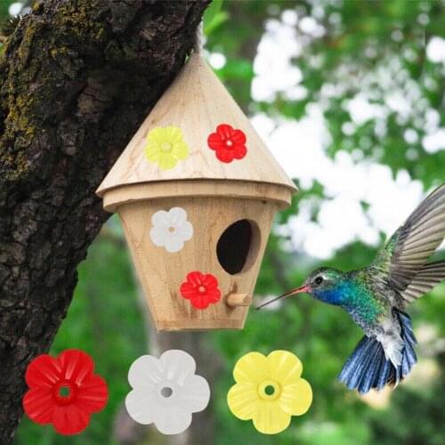 1pcs Hummingbird Feeder Outdoor Plastic Flower Replacement Flower For Feeder Use Pet Bird Supplies Garden Accessories