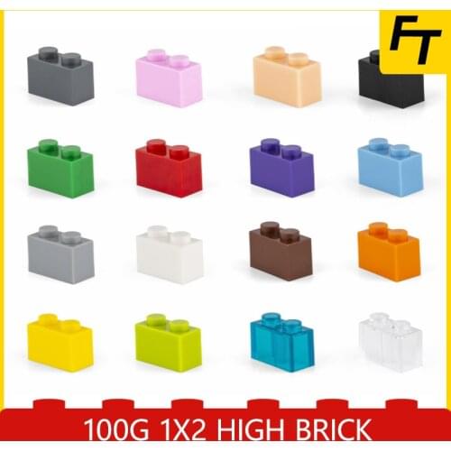 100g Small Particle 3004 High Brick 1x2 Building Block Parts DIY Compatible with Creative Gift Blocks Castle Toys