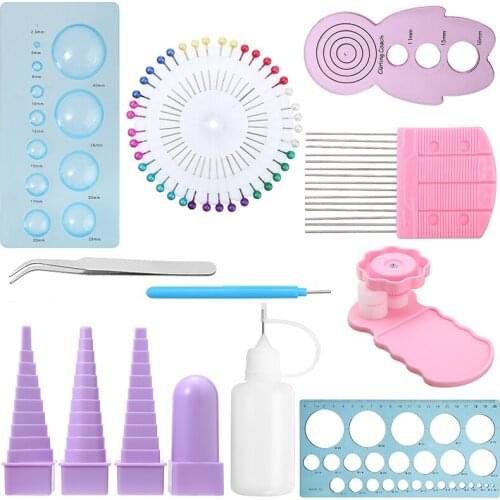 11Pcs Paper Quilling Board Mould Crimper Comb Ruler Pins Tools Kit For DIY Paper Craft And Decorate Photo Album